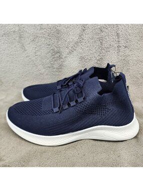 Members Only Shoes Mens Size 10 Navy Blue Knit Mesh Lace Up Sneakers *NWT*